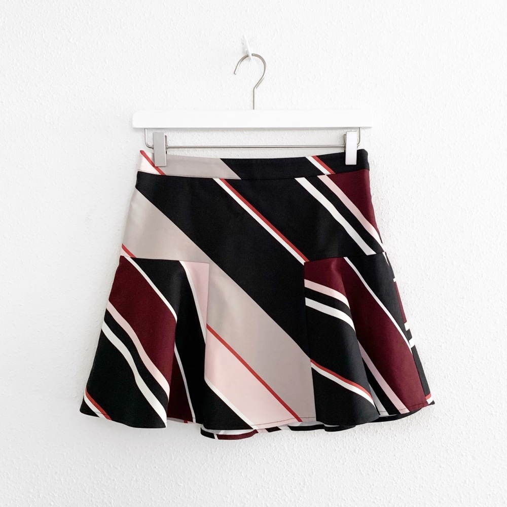 Club Monaco Striped Mini Skirt